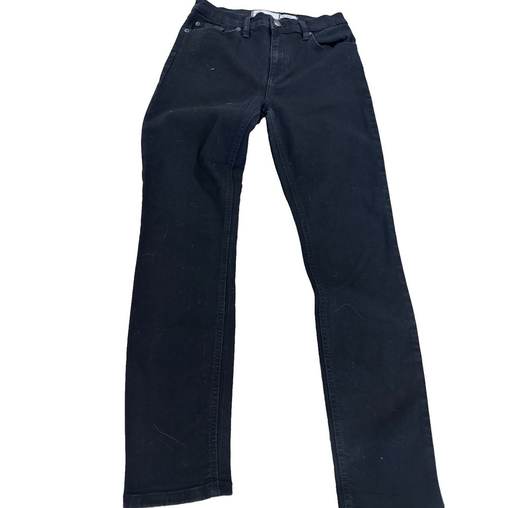 Free People Black Hi-Rise Jeans Size 27 Stretch Skinny Made in USA